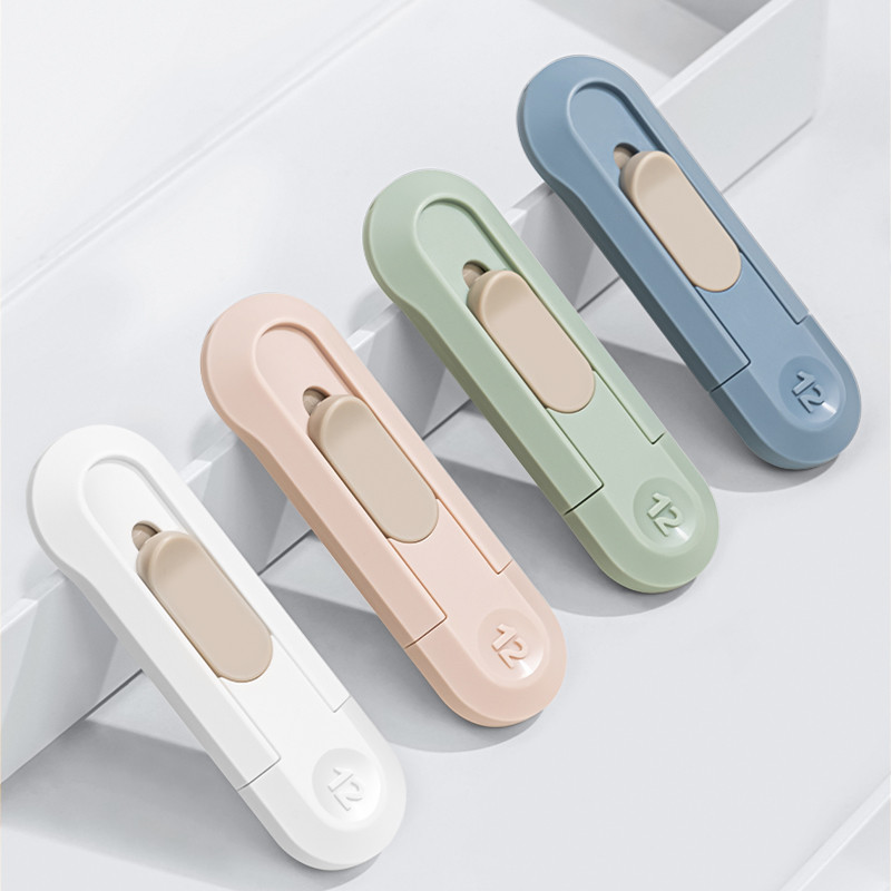 

Deli 1pcs Portable Mini Paper Cutter Quality Artwork Knife Automatic Rebound Box Opener Pocket Cutter For Office School Supplies