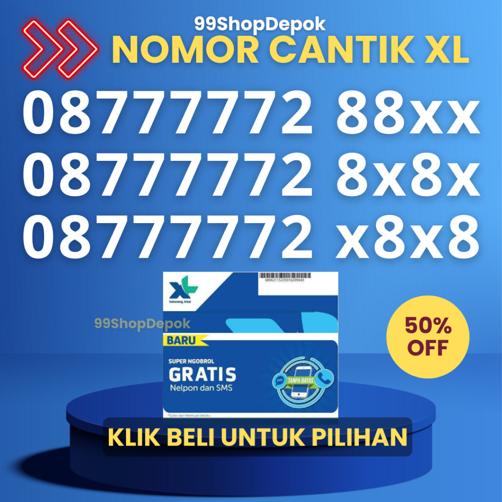 Nomor Cantik XL Kode 160.2 - Nomer Cantik XL 77777 Kartu Perdana XL 4g Nomor Cantik XL 77777 Nomor C