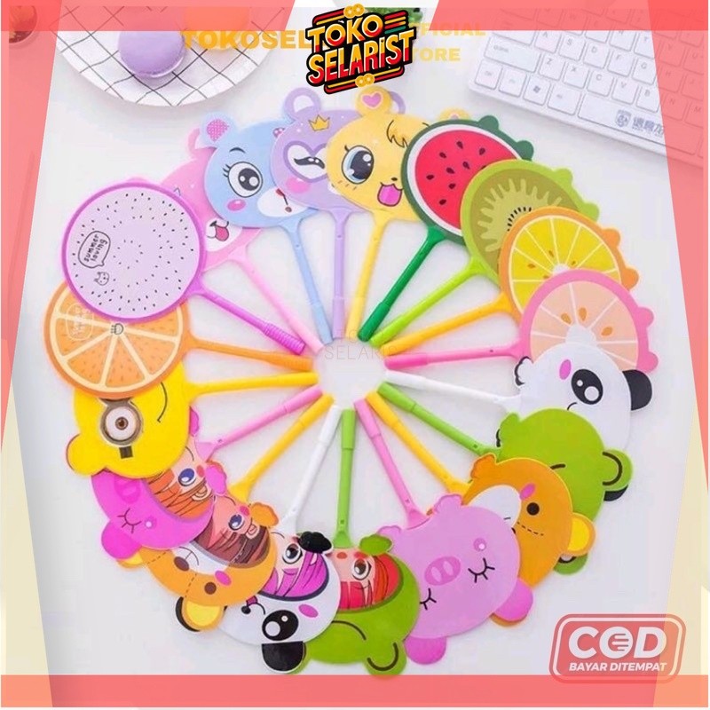 

COD MAKASSAR Pena Kipas Lucu Animal Buah Pulpen Kipas Karakter Bolpen Sekolah Souvenir