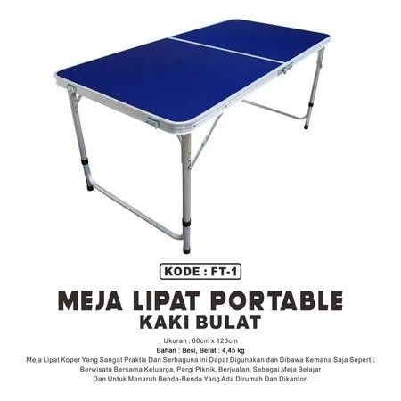 Free Ongkir Meja Lipat Kaki Kotak Meja Koper Meja Serbaguna Meja Lipat Portable Meja Kerja+Kursi - Y