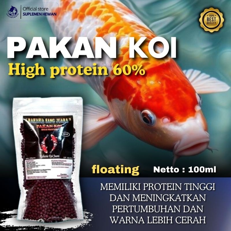 PAKAN Ikan KOI High Protein 100gr - Pakan Ikan Hias dengan Tinggi Protein