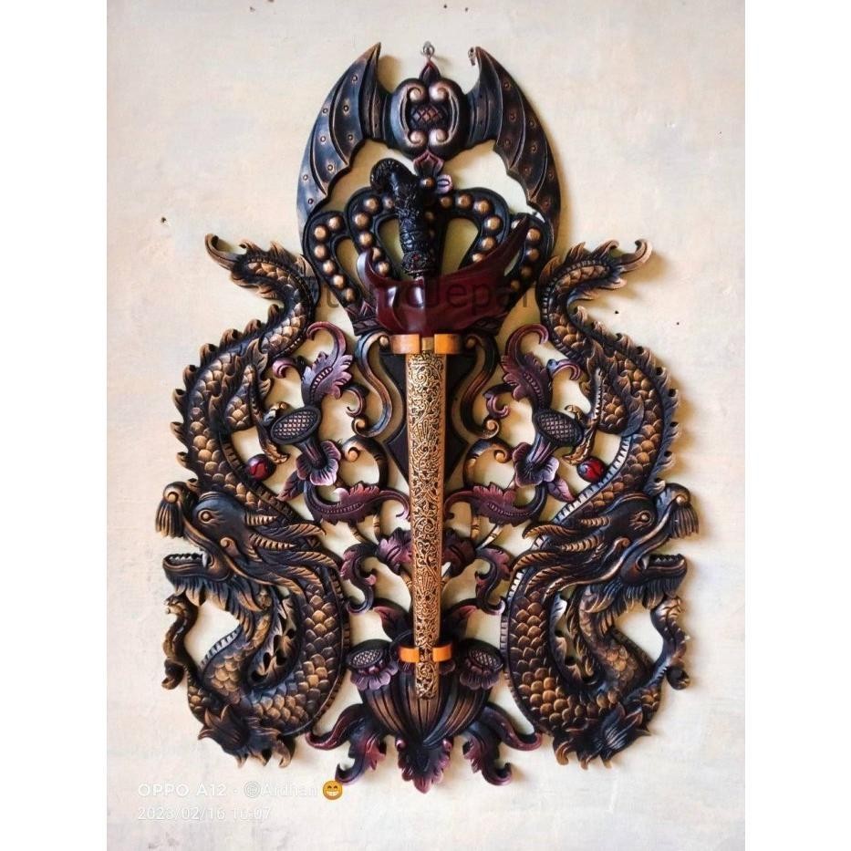 

Blawong tempel naga kembar Kayu Jati Termurah Seindonesia EJ32423