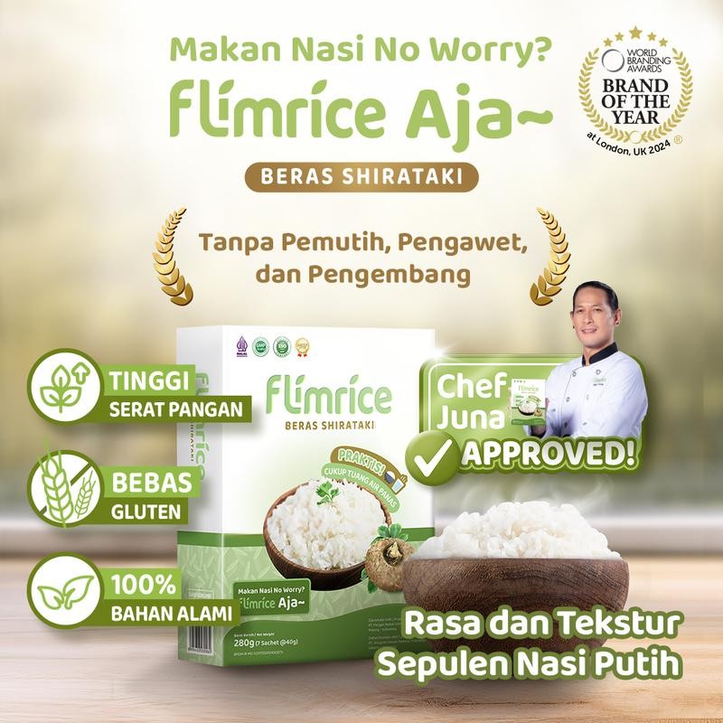 

[New Launch] Flimrice Nasi Shirataki - 1 box isi 7 sachet