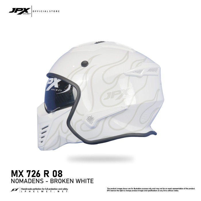Helm JPX Full Face Mx-726R - R08 Nomadens - XXL