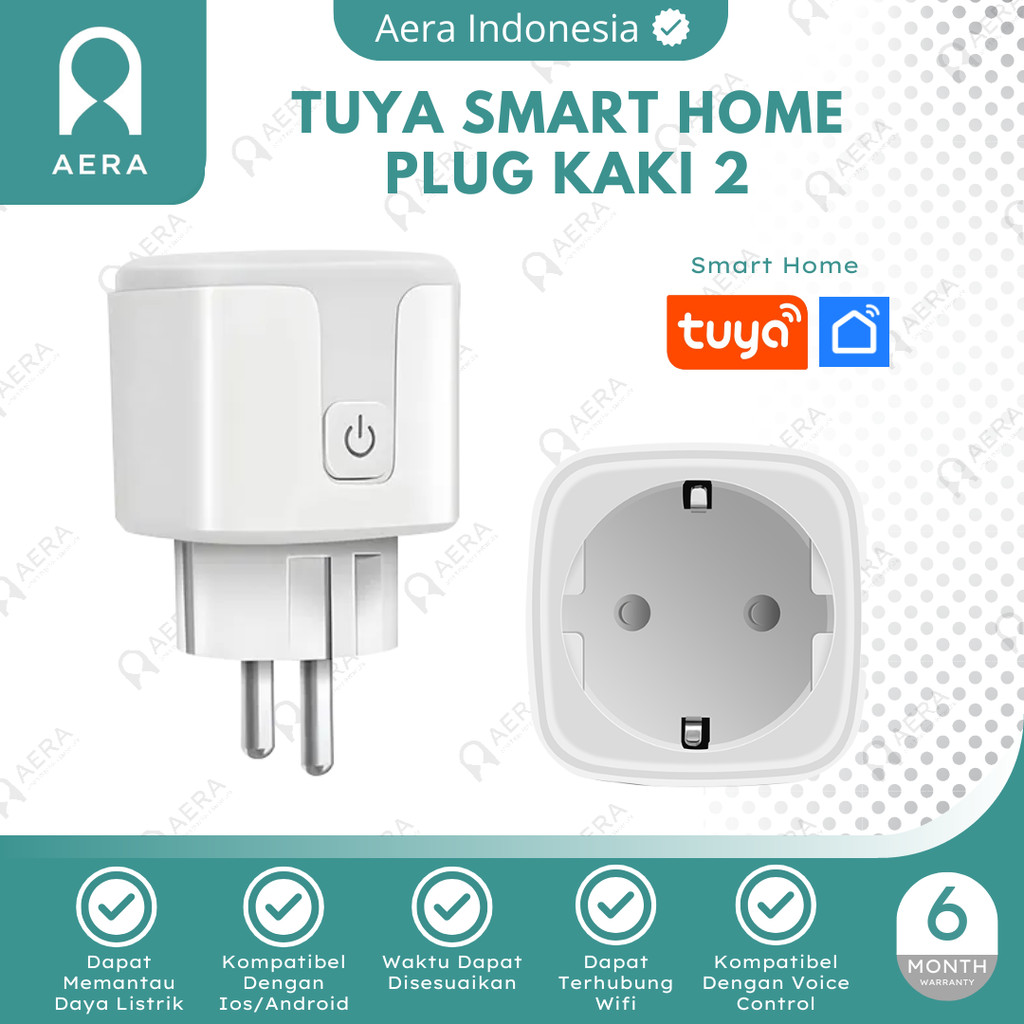 Tuya WiFi Smart Plug Stop Kontak WiFi 16A | Smart Home Plug Steker Wifi  | Stop Kontak Pintar | Stop