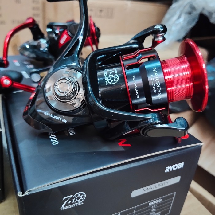 reel ryobi maturity 5000 6000 type sw red merah power handel
