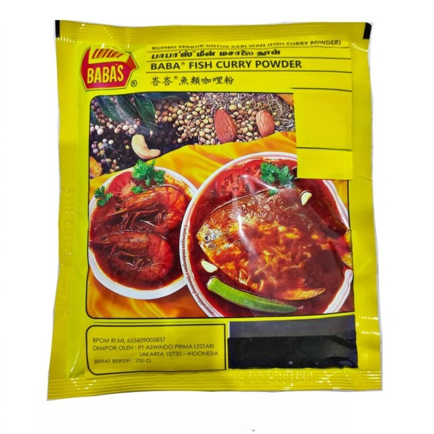 

BABA Bumbu Kari ikan 250g Babas Bubuk fish Curry Powder 250 gr