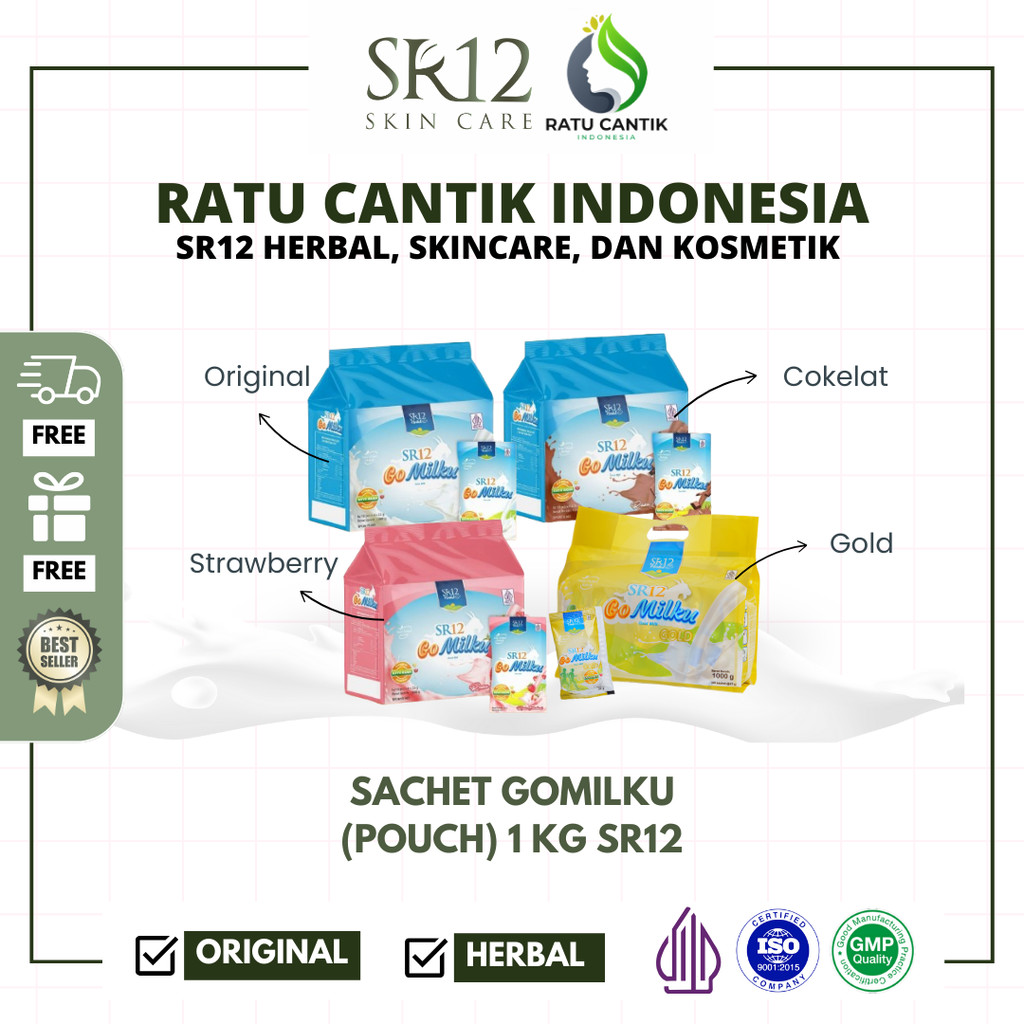 

[Kemasan 1kg] GOMILKU SR12 SUSU ETAWA BUBUK JUMBO ISI 40 SACHET ORIGINAL, STRAWBERRY, COKLAT 25 gr