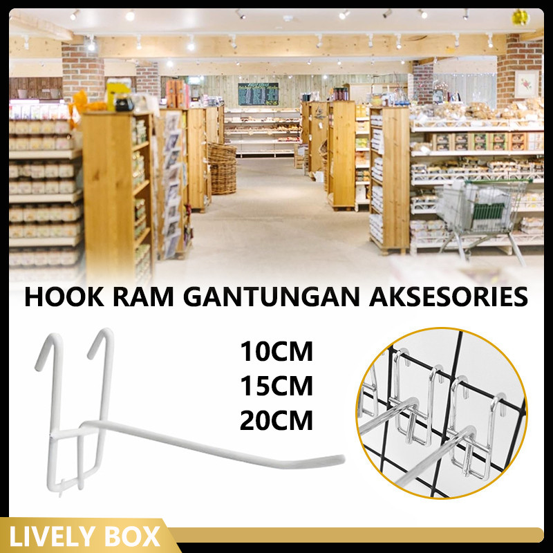 Cantolan Ram Kawat Putih 10-20cm/cantolan Ram Kawat Putih Hook Ram