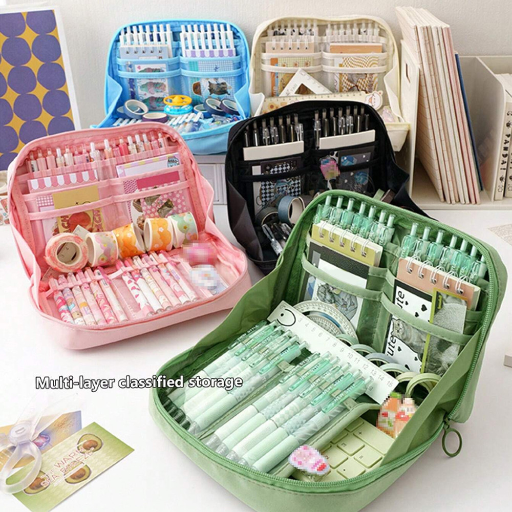 

Tempat Pensil 12 Sekat Kotak Pensil Model Polos Bahan Kanvas Ukuran Jumbo Pouch Tempat Alat Tulis 90° Kapasitas Besar Perlengkapan Sekolah Kantor H471