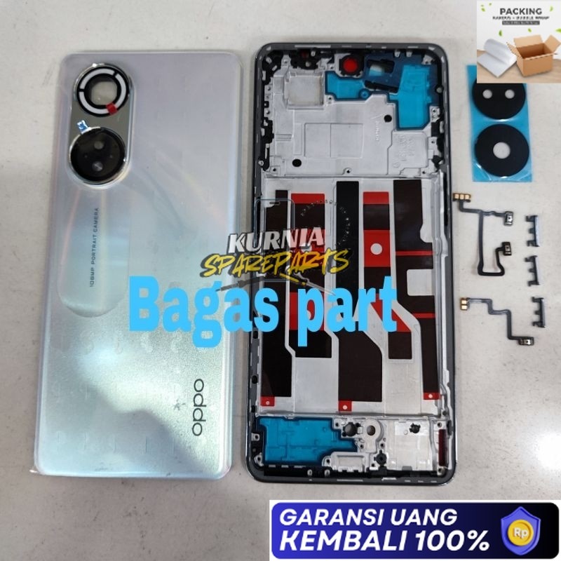 ADA GARANSI Casing  Housing Kesing Fullset OPO Reno 8T 5G KOMPATIBEL Backdoor + Frame Tatakan Lcd To