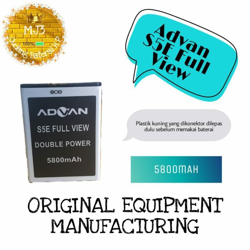 Batre / Baterai Hp Advan S5E NEW /S5E FULL VIEW 100% ORIGINAL