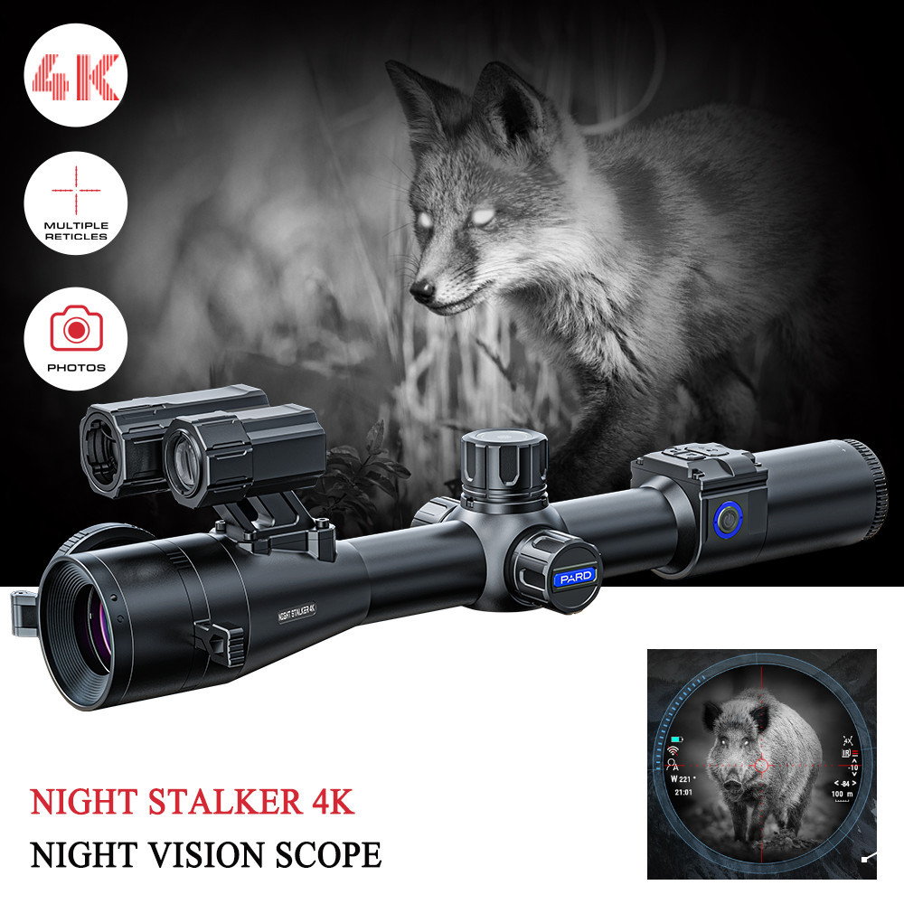 PARD Night Stalker 4K Day&Night Vision Scope Hunting Monocular with Rangefinder Long Eye-relief Disp
