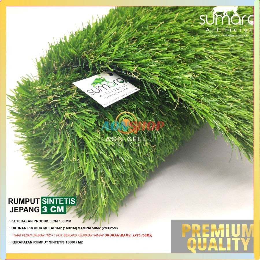 [AS] Rumput Sintetis Rumput Plastik Rumput Palsu Jepang 3 cm 1x1m Dekorasi