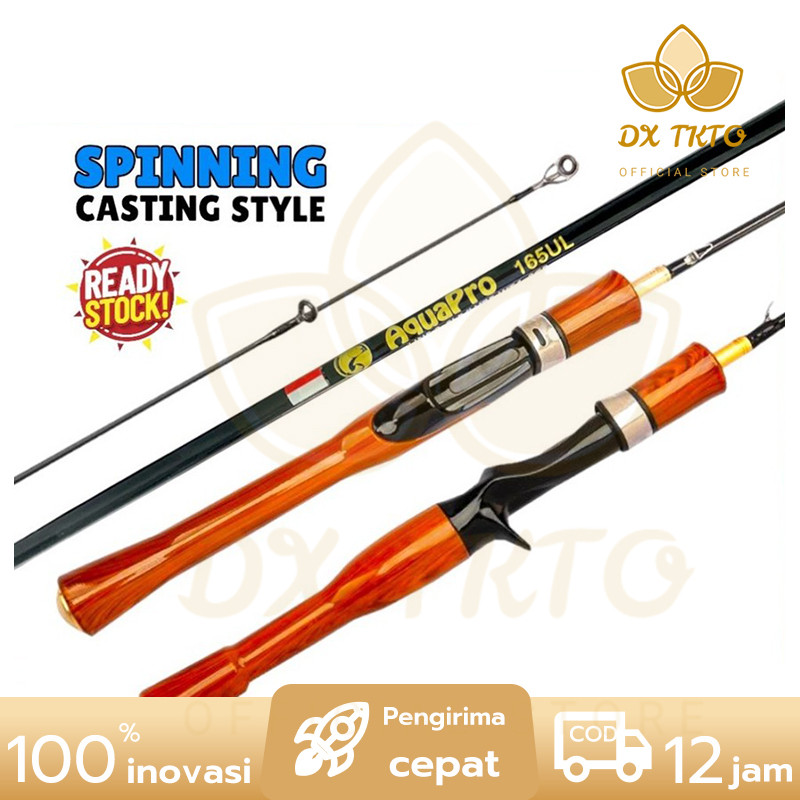 【COD】DX TOKO AquaPro Joran Pancing JR06 Spinning & Bait Casting Carbon Solid Horse Mount Rod UL Supe