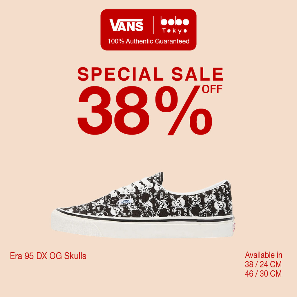 Sepatu VANS ORIGINAL - Era 95 DX OG Skulls