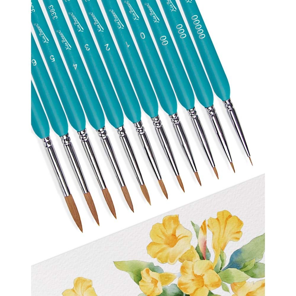 

Xinbowen 11Pcs/Set Hook Line Pen For Watercolor Oil Painting Extra Fine Soft Wolf Hair Gouache Acrylic Nail Art Drawing