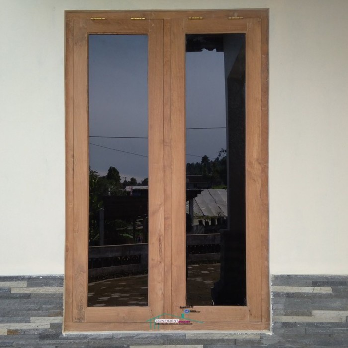 Set Kusen Jendela Kayu Kamper/Kusen Jendela Double Set