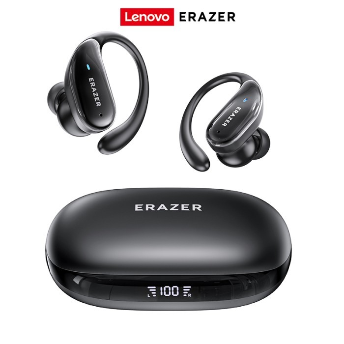 LENOVO THINKPLUS XT80 Bluetooth 5.3 Headset Olahraga Headset Telinga - XT80PRO-Hitam