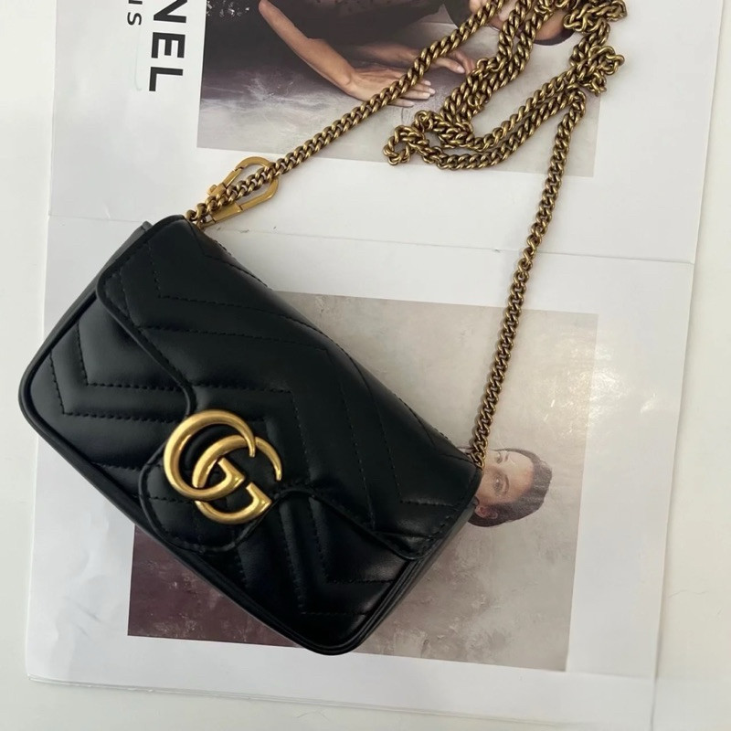 Pre Order 2 Weeks GG Sling Bag Classic Marmont Mini Iconic 16,5x10x4,5cm - Tas Selempang Wanita Keki