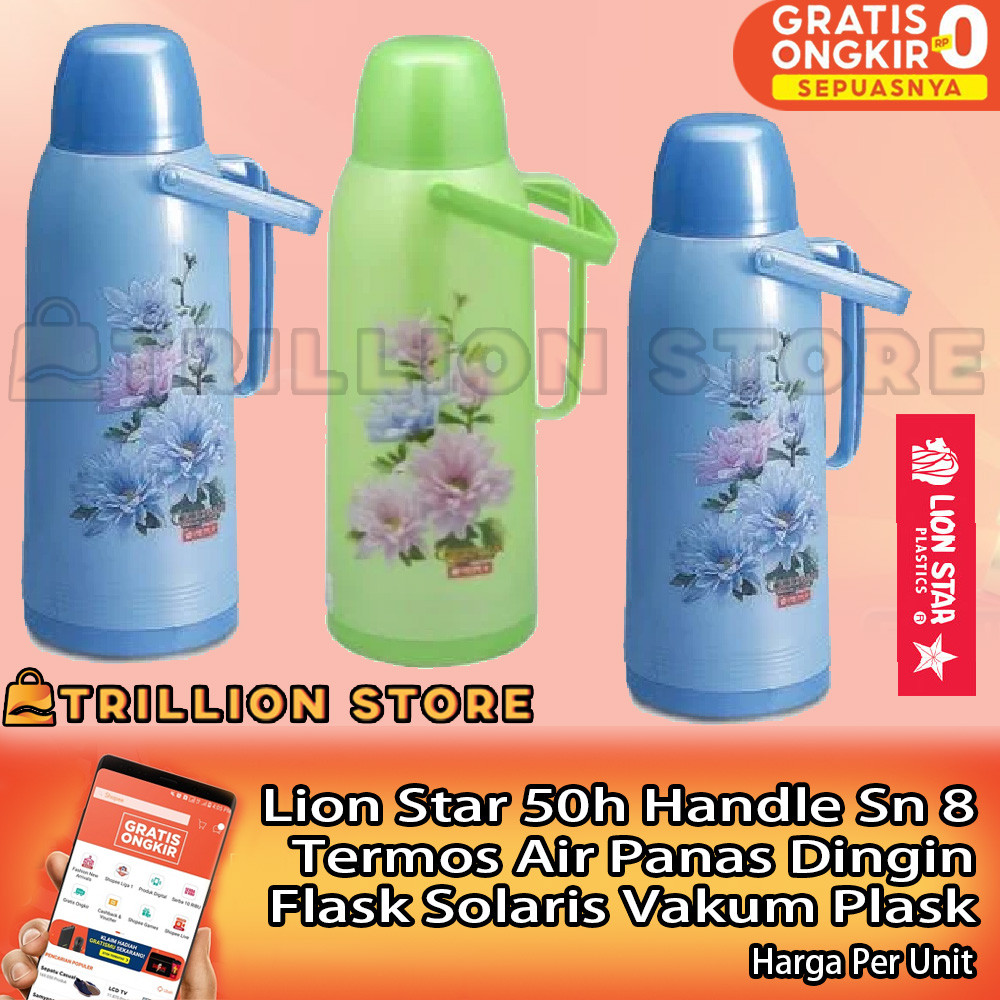 Lion Star 50h Handle SN 8 Termos Air Dingin Panas Vacum Flask Vakum Solaris Plask Setar 2L Liter 2 T