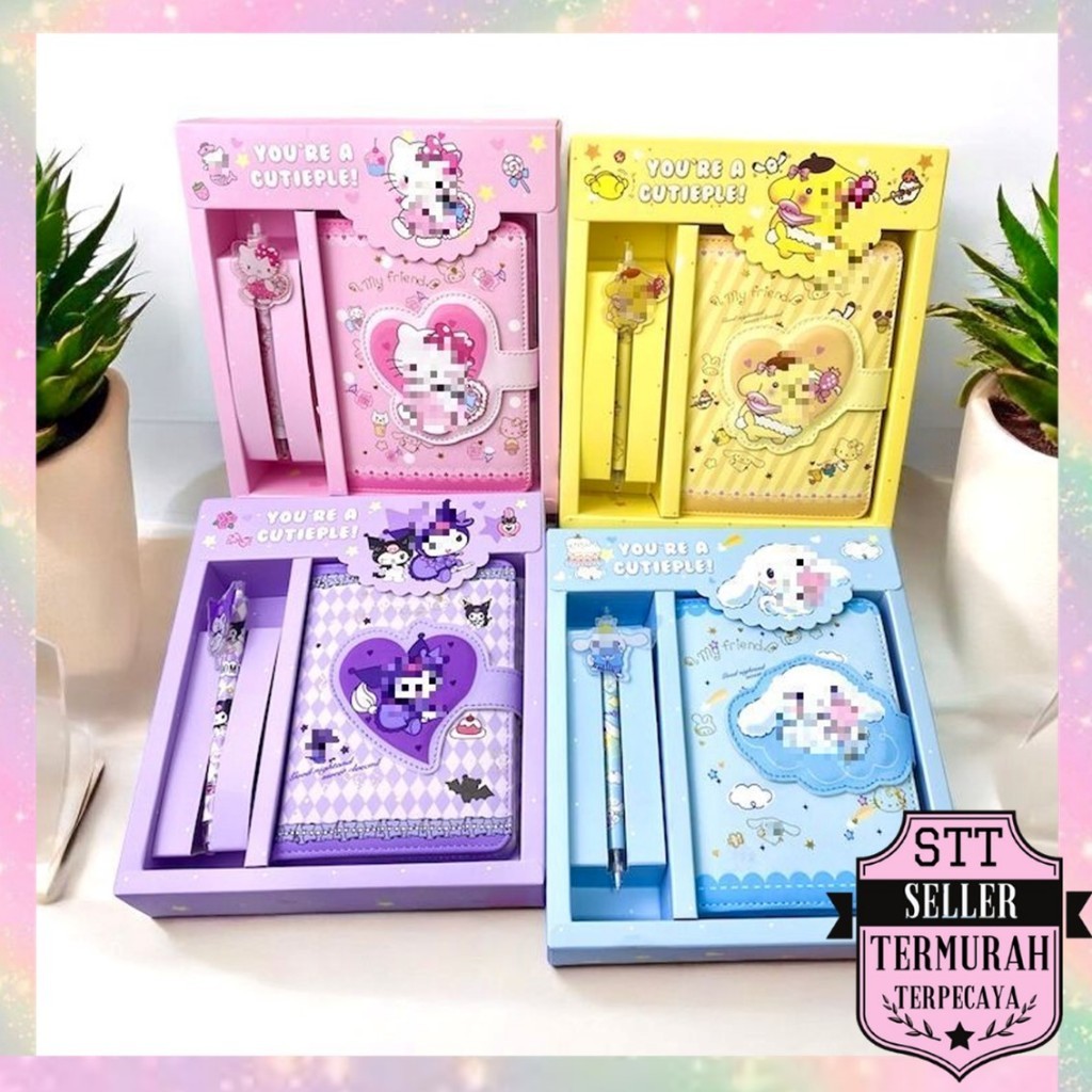 

STT Paket Alat Tulis 2 IN 1 Set Stationery 2IN1 Karakter Kartun Alat Tulis Anak Sekolah Pulpen Notebook Magnet