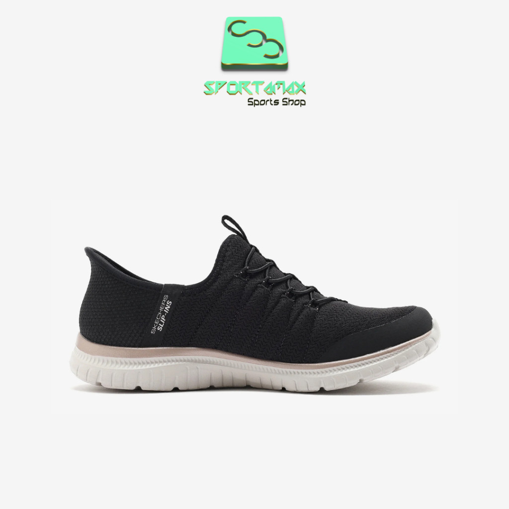 SEPATU ORIGINAL DISCOUNT MURAH SKECHERS VIRTUE GLOW [104426/BKRG]
