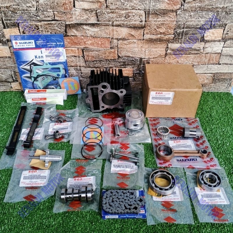 Paket Hemat Blok Seher Isi Piston Kit Komplit Shogun 110 R Shogun Kebo Shogun 110 R New