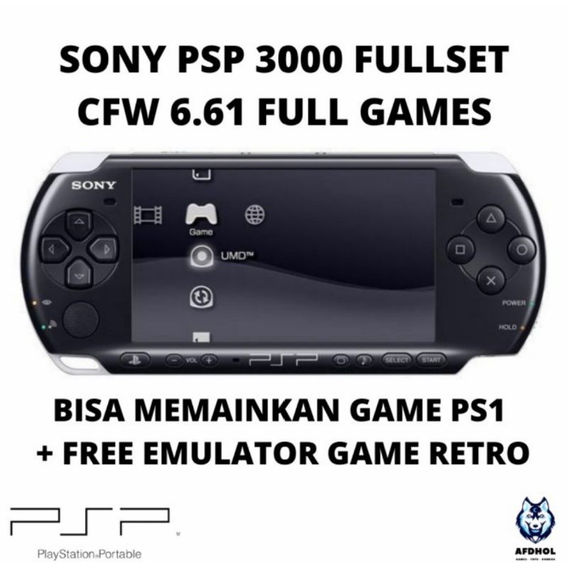 SONY PSP 3000 SLIM CFW 6.61 PERMANENT FULLSET FULL GAMES NOT PSP FAT VITA 1000 2000 GO STREET FREE M