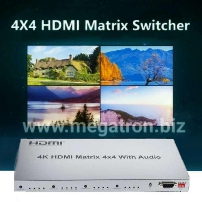 HDMI Matrix 4x4 (4 input-4 output) dengan remote control
