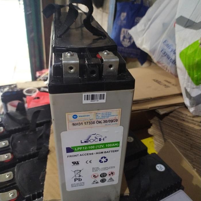 baterai kering /vrla leoch 12v 100 ah plts pju