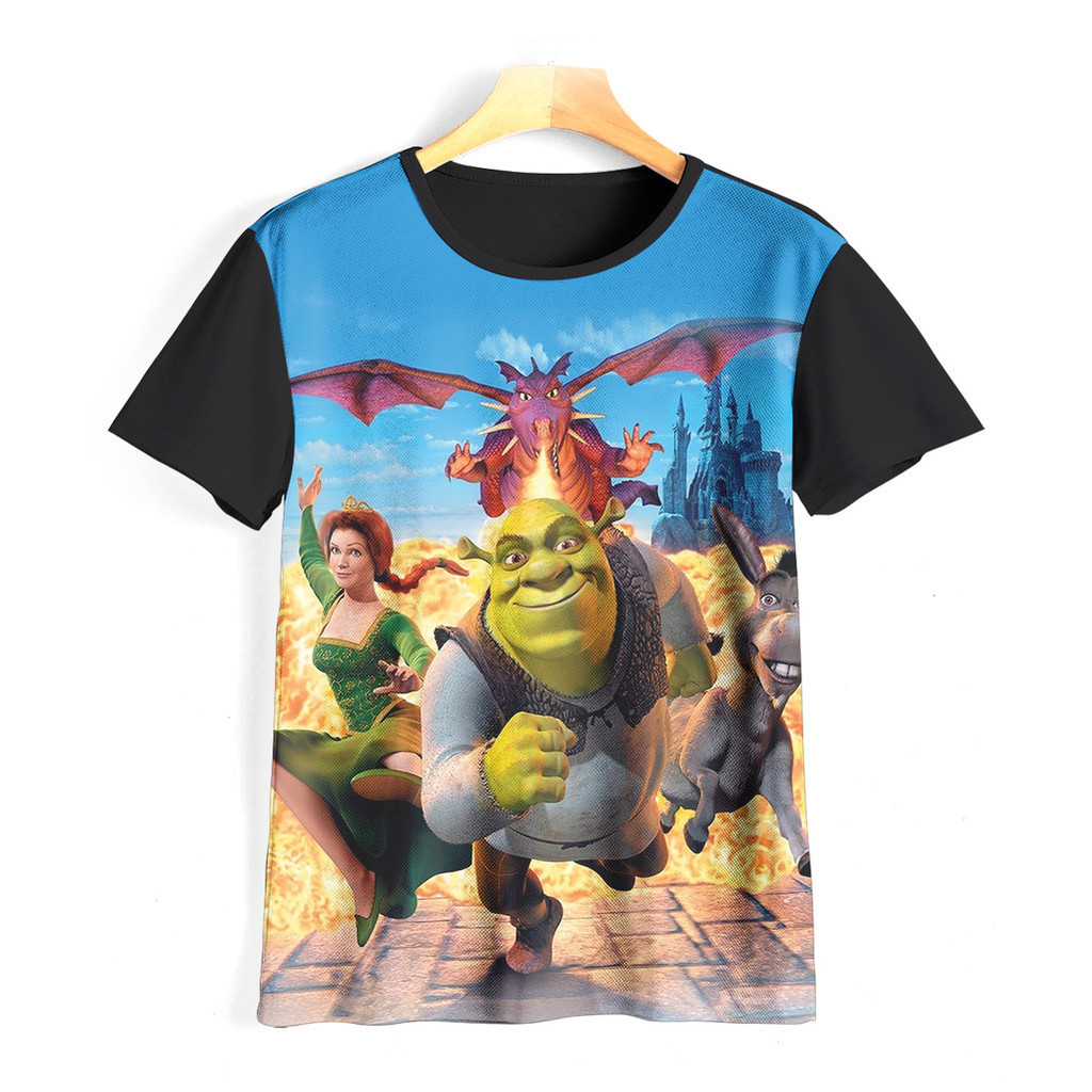 Kaos Shrek Keren dan Adem | Kaos Kartun Shrek Anak | 055KD057 Shrek