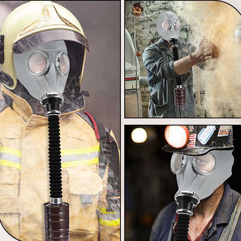 [MAJ] GAS MASKER MASK RESPIRATOR RUSSIAN MILITARY BAHAN SILIKON GAS CHEMICAL MASKER GP5 ORIGINAL