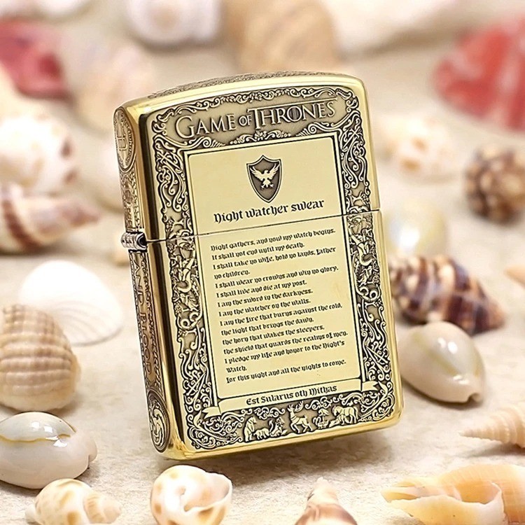 Korek Zippo Gold Game Of Thrones Engraved BEST QUALLITY ORI