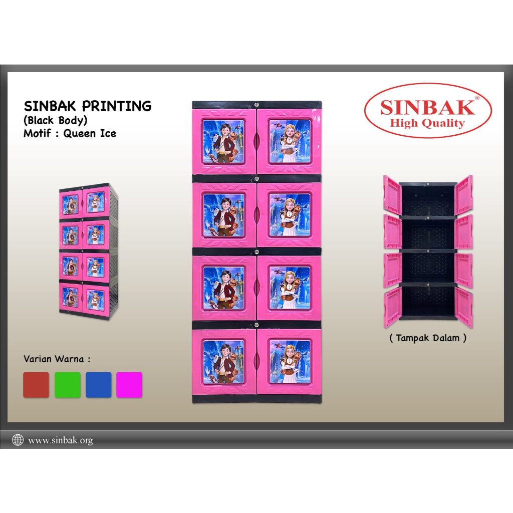 Lemari Plastik Susun 3 / Susun 4 Sinbak HIGH Quality Original
