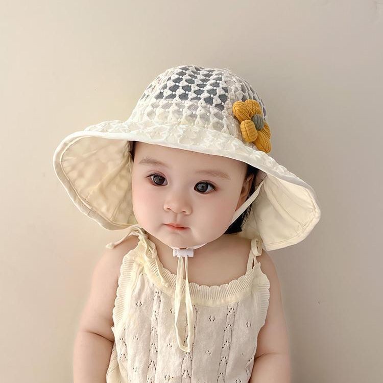 Topi Matahari Musim Panas Tipis Manis Bunga Topi Pelindung Matahari Bayi