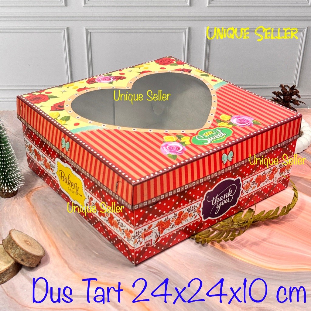 

[Isi10] Dus Kue Tart TUTUP HATI 24x24x10 cm / Dus Box Lamaran Tutup Hati Uk 24 cm 24x24 24x24x10 cm / Dus Box Hampers Souvenir Kue Tart Sifon Cake Bolu Kotak Uk 24x24 24x24x10 cm / Dus Box Merah Tutup Hati Uk 24 24x24 24x24x10 cm