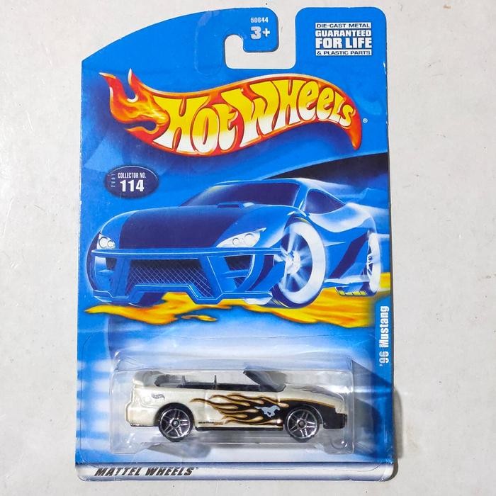 TR99 Hotwheels Hot Wheels 1996 96 Mustang GT Convertible putih 2001