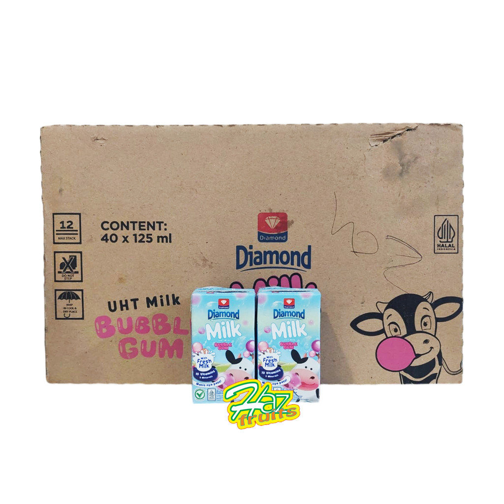 

Diamond Milk Susu UHT Bubble Gum 125 ml x 40 pcs ( 1 Karton )