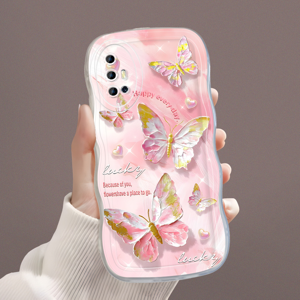 Vivo V19 Hp Casing Handphone Silikon Softcase Untuk Pink Butterfly 4927 Soft Phone Case Kesing Cassi