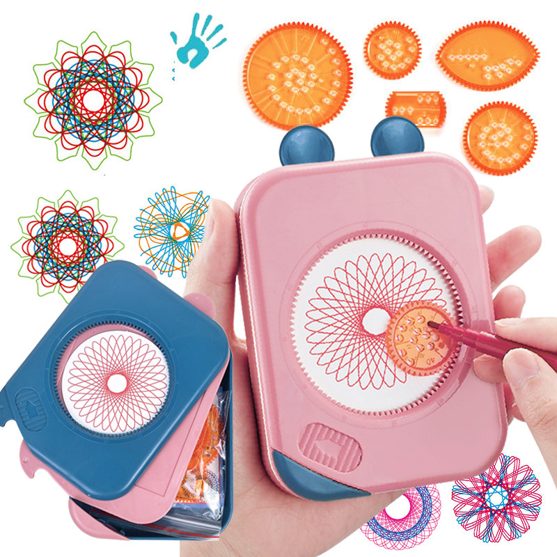 

Magic Spirograph Drawing Toys Painting Template Multi-function Accessories Geometric Ruler Drafting Tools Storage Set Kids Toys