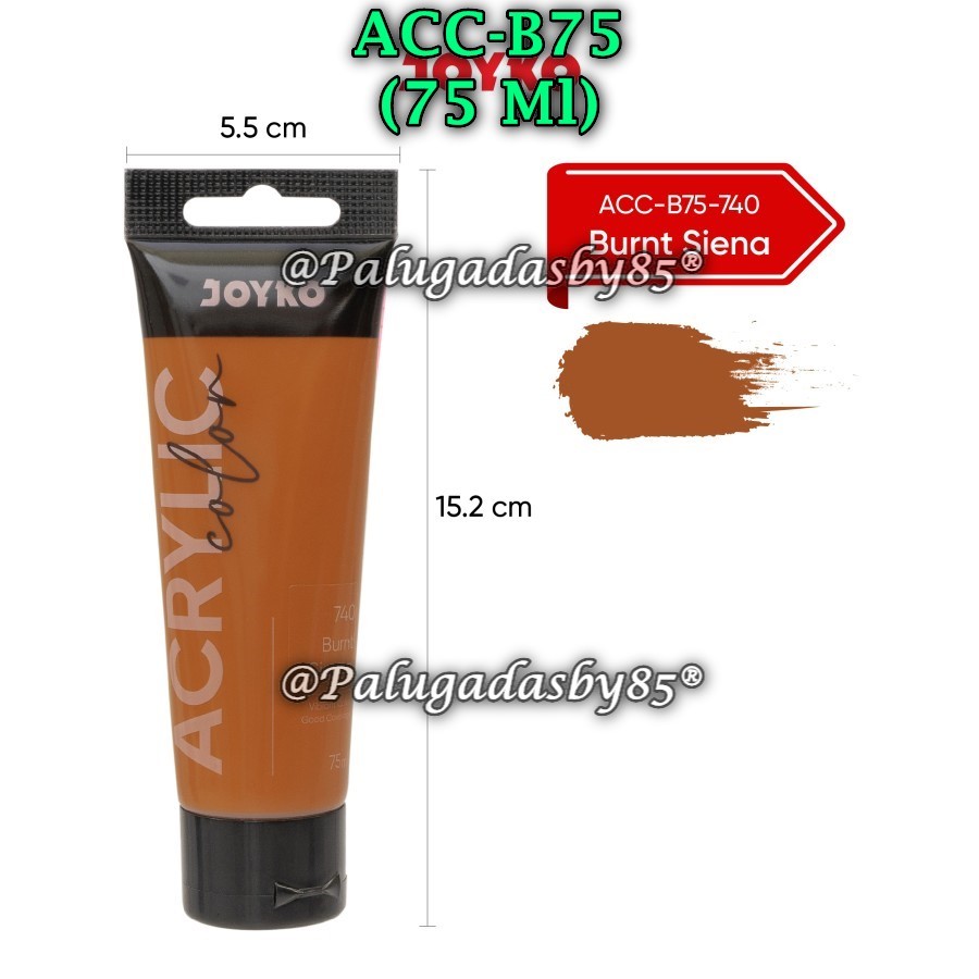 

(1 Biji) GROSIR Cat Akrilik JOYKO ACC-B75-740Burnt Sienna / Cat Akrilik Acrylic Color Joyko ACC-B75