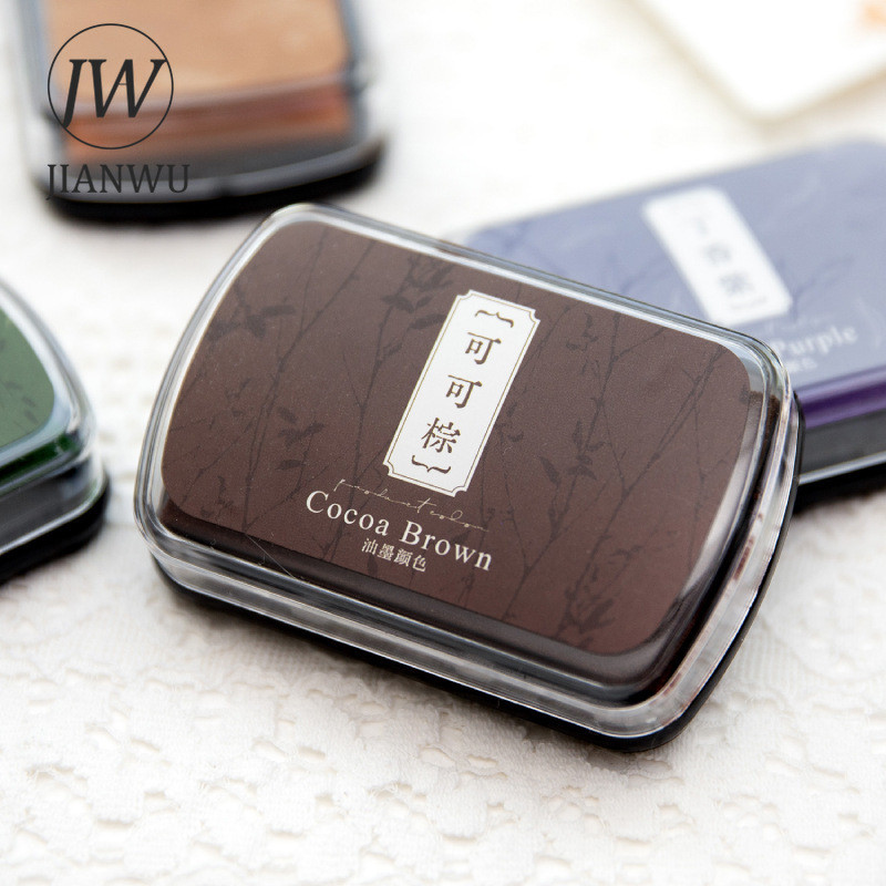 

JIANWU The Color of Poetry Series Vintage Quick Drying Stamp Inkpad Creative DIY Journal Student Supplies Stationery
