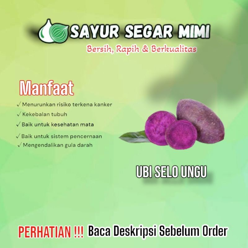 

Ubi Selo Ungu - Sayur Palembang