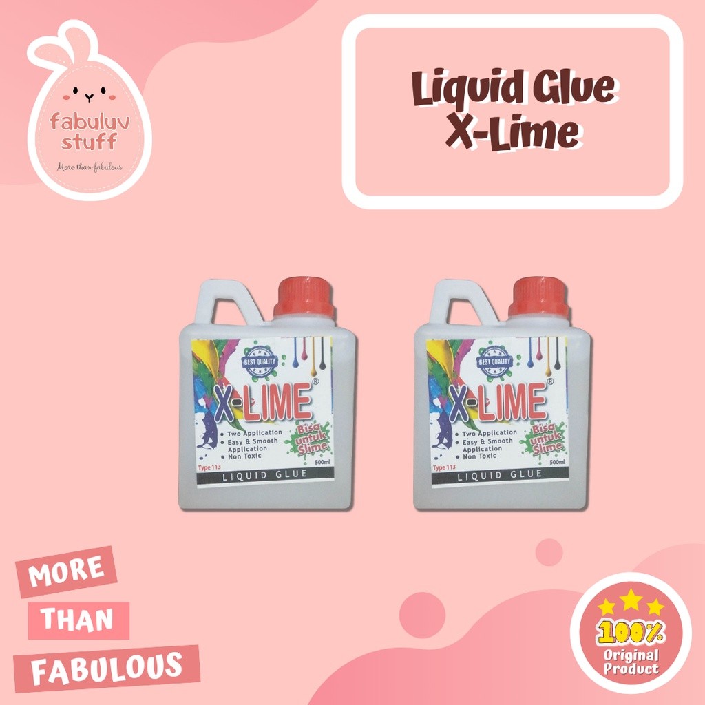 

ATK ~ Lem X - Lime Jerigen 500 ml / Glue Bahan Slime