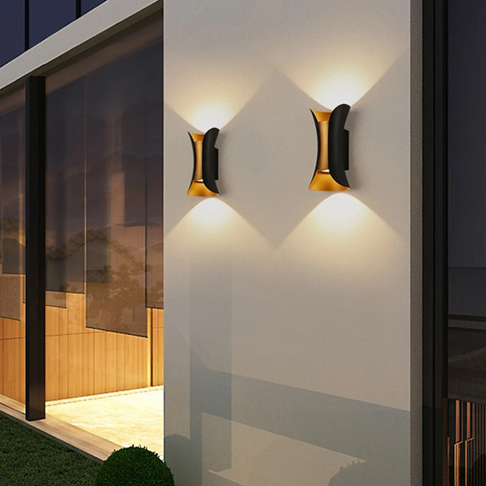 LAMPU TEMBOK LEKUK BGOLD HIAS OUTDOOR KAMAR TIDUR RUANG TAMU / LED WALL LIGHT TAHAN AIR COCOK UNTUK