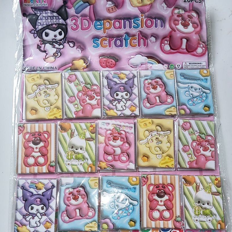 

3D EPANSION SCRATCH / GORES HITAM SANRIO