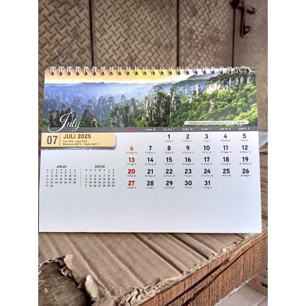 

Kalender meja 2025 / Kalender duduk / Panorama alam dunia AS