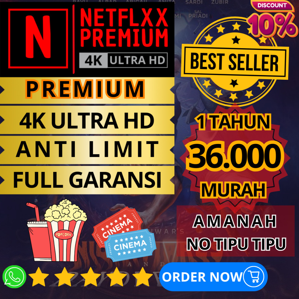 NETFLIX 1 TAHUN PREMIUM 4K UHD ANTI LIMIT AMANAH ANTI NIPU BERGARANSI