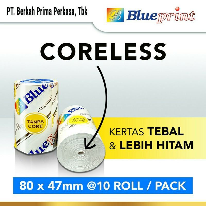 

BLUEPRINT 80 x 47 thermal paper roll kertas print struk EDC pos 80x47
